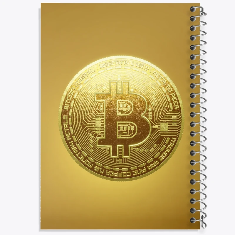 دفتر ژورنال نویسی 50 برگ خندالو مدل نقطه ای طرح بیت کوین (Bitcoin) کد F908