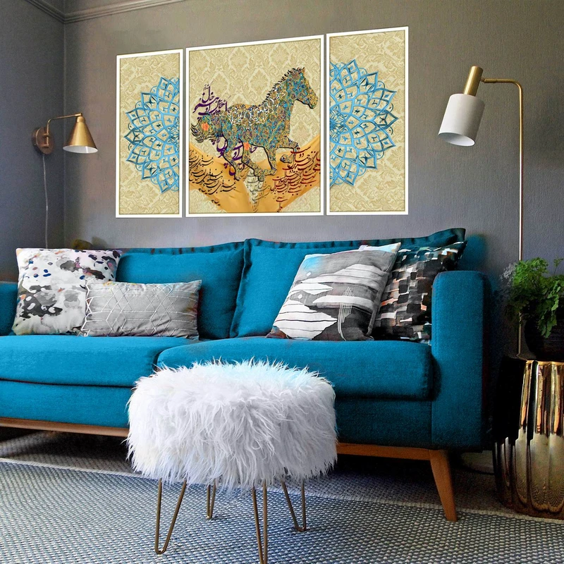 تابلو بکلیت طرح مدرن دیجیتال آرت مدل W-2906 مجموعه 3 عددی