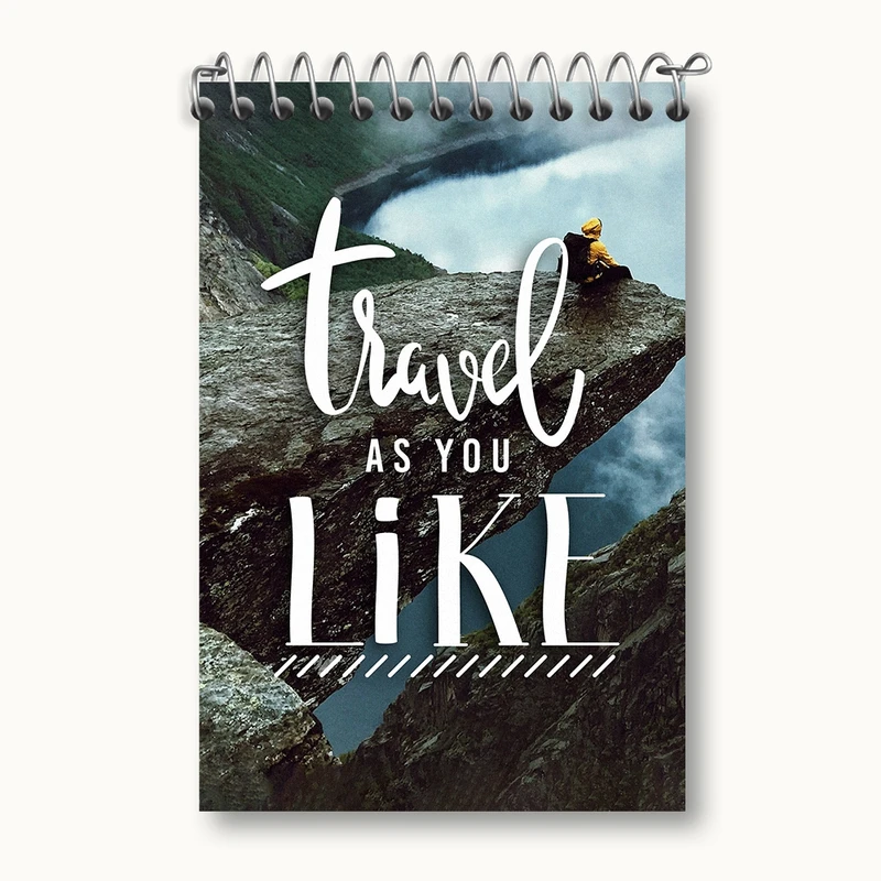 دفتر یادداشت 50 برگ خندالو مدل Travel As You Like کد F1463