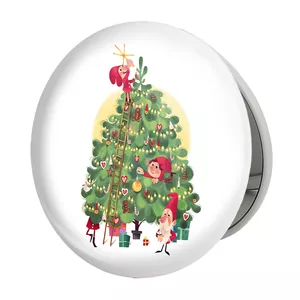 آینه جیبی خندالو طرح کریسمس Christmas مدل تاشو کد 22133 