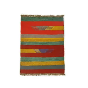 گلیم دستبافت یک متری طرح مدرن کد 90602