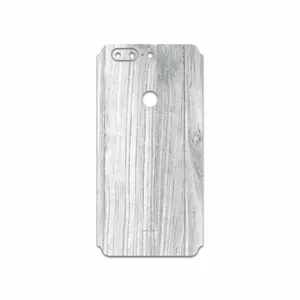 MAHOOT White Wood Cover Sticker for OnePlus 5T