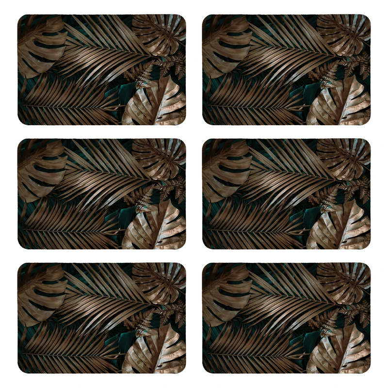 زیربشقابی طرح برگ کد 8933 بسته 6 عددی 