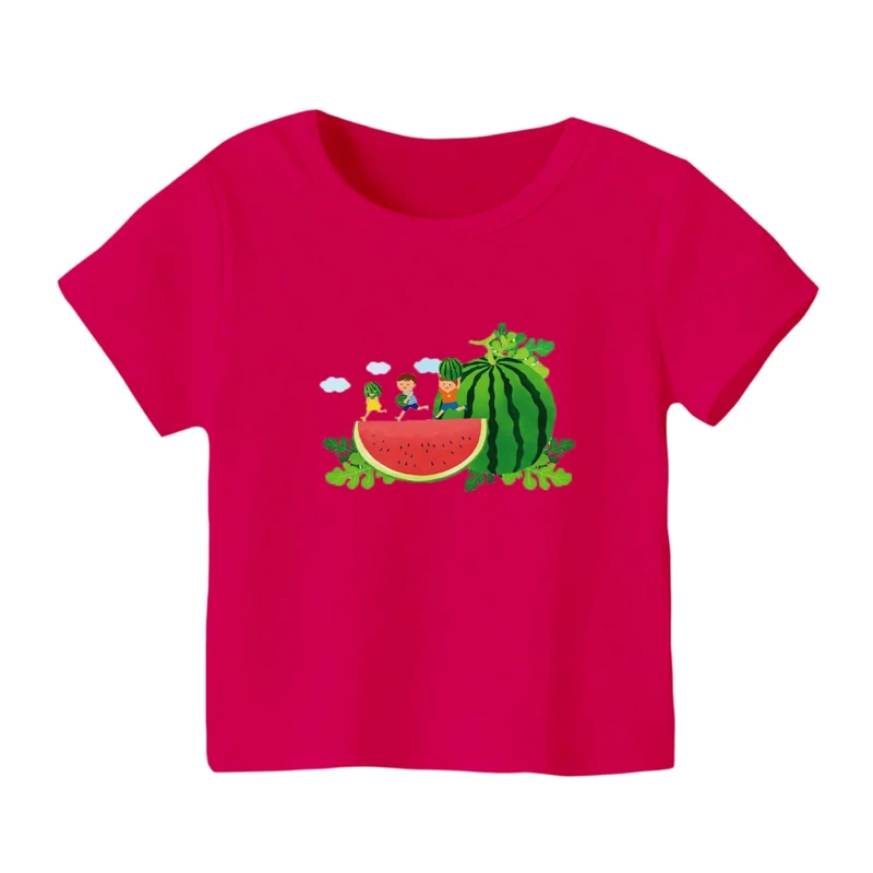 تی شرت آستین کوتاه بچگانه مدل بچه ها و هندوانه یلدایی کد 3