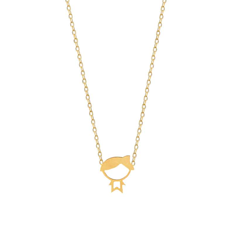 گردنبند طلا 18 عیار بچگانه ماوی گالری مدل پسرک