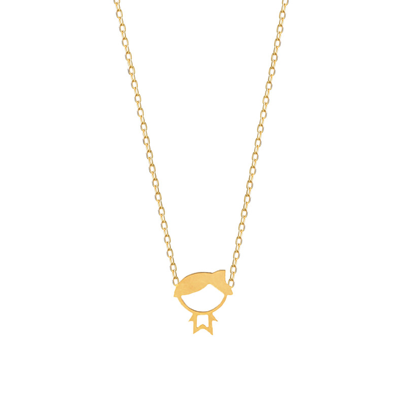 گردنبند طلا 18 عیار بچگانه ماوی گالری مدل پسرک