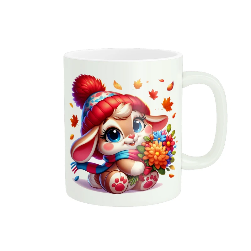 ماگ پادآفرین مدل پاییز طرح عروسکی کد PM759