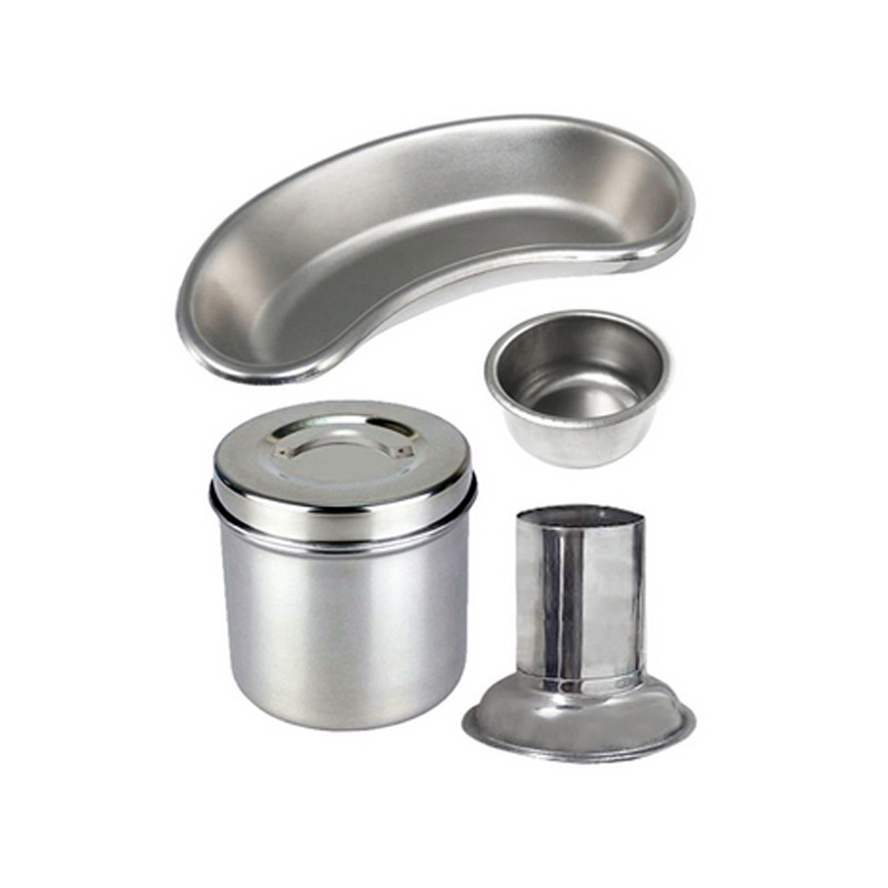 رسیور پزشکی و جای آبسلانگ و جا پنبه ایی و گالی پالت مدل SA4-1 مجموعه 4 عددی