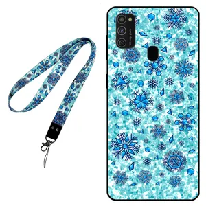 Megafone Snow Flake 0014 Cover For Samsung Galaxy M21 2021 Mobile Neckband 