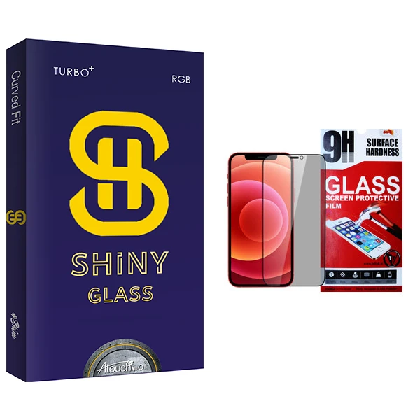 محافظ صفحه نمایش حریم شخصی آتوچبو مدل Shiny Glass مناسب برای گوشی موبایل اپل Iphone 12 Pro MAX
