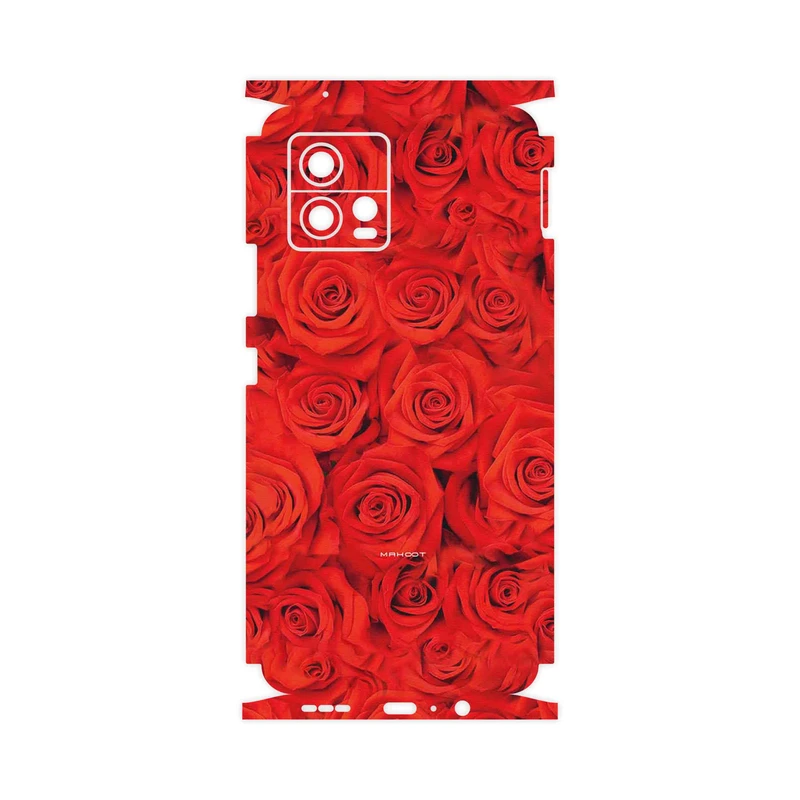 برچسب پوششی ماهوت مدل Red_Flower-FullSkin مناسب برای گوشی موبایل موتورولا Moto G72