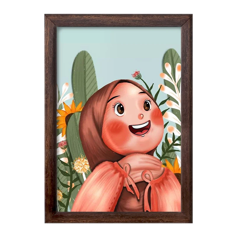 تابلو خندالو طرح دخترانه باحجاب کد 25986