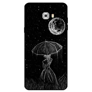 Megafone Girl and Moon 1369 Cover For Samsung Galaxy C5