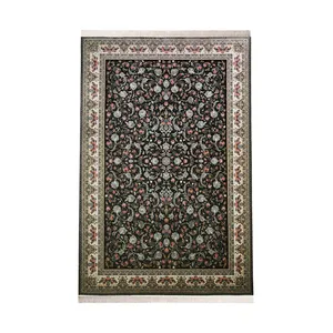 فرش ماشینی قالی سلیمان مدل شیما زمینه دودی