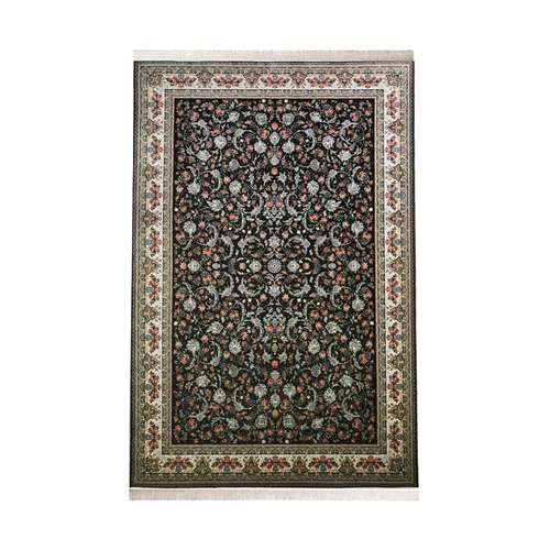 فرش ماشینی قالی سلیمان مدل شیما زمینه دودی
