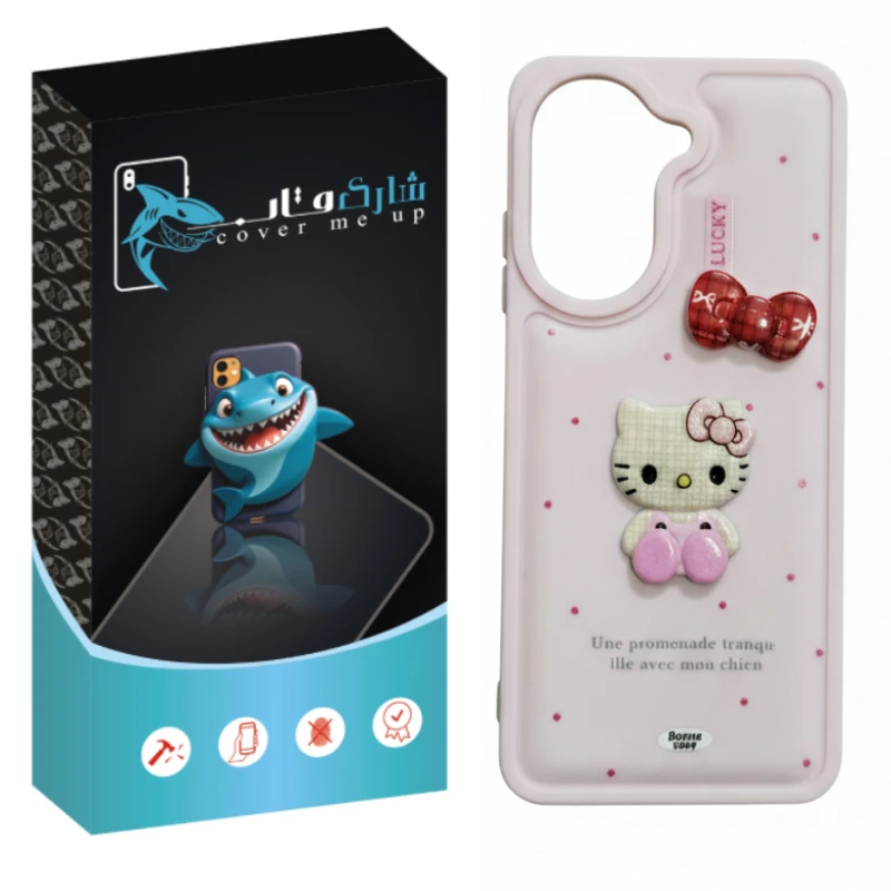 کاور شارک قاب مدل کیتی عروسکی مناسب برای گوشی موبایل شیائومی Rrdmi A5 / Poco C71