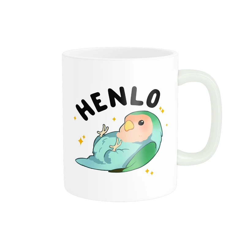 ماگ پاد آفرین مدل فانتزی طرح پرنده طوطی خوش رنگ کد p11194