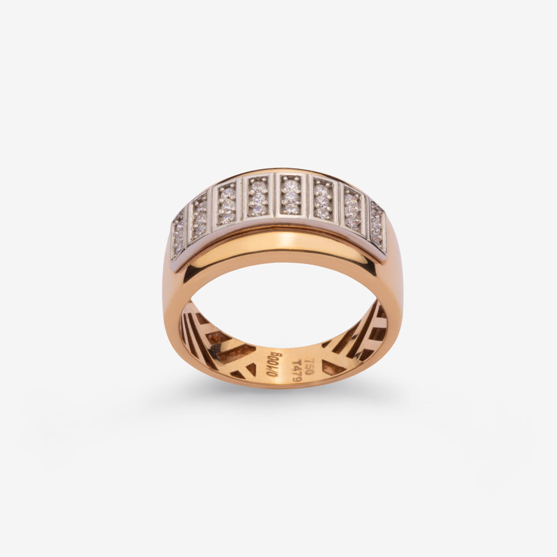 انگشتر طلا 18 عیار زنانه وی گالری مدل RA7744 سایز 56