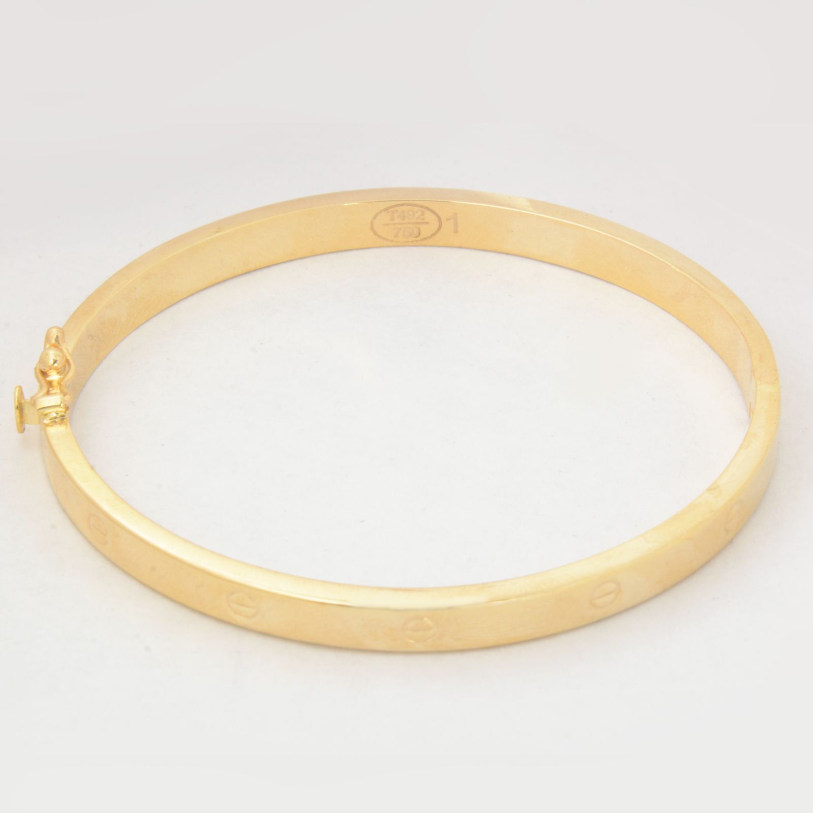 دستبند النگویی طلا 18 عیار زنانه طلای مستجابی کد 4 -  - 2