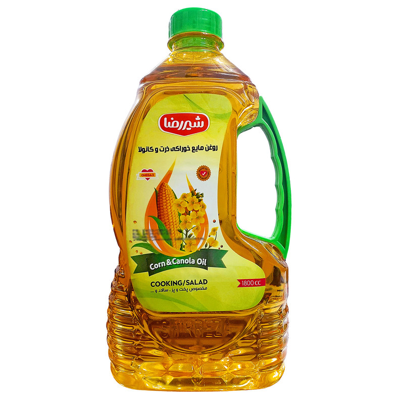 روغن ذرت و کانولا شیررضا - 1.8 لیتر