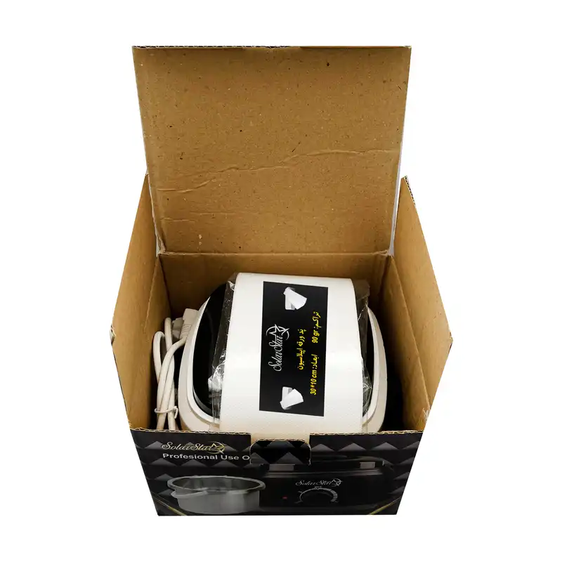 دستگاه موم گرم کن و ذوب وکس سولار استار مدل 601 به همراه پد اپیلاسیون بسته 10 عددی