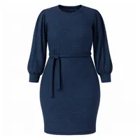 پیراهن یقه گرد زنانه مدل کمربندی 1515