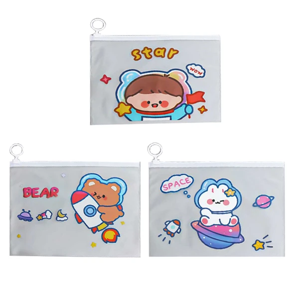 پوشه زیپ دار مدل astronaut مجموعه 3 عددی