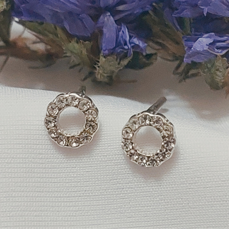 گوشواره نقره زنانه آی ام مدل رینگ