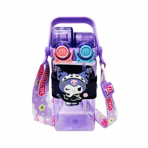 قمقمه کودک مدل کرومی عروسکی گنجایش 0.65 لیتر همراه برچسب شب تاب