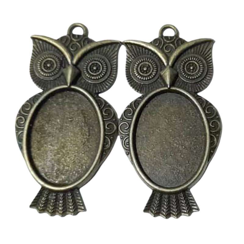 قالب رزین مدل فلزی طرح جغد بسته 2 عددی