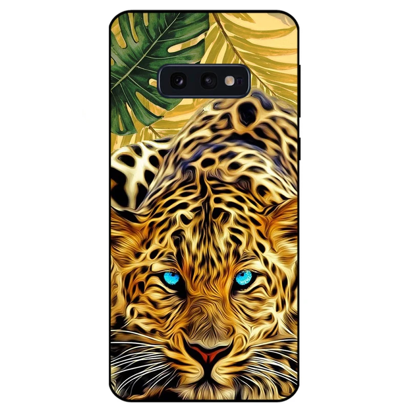 کاور مگافون طرح پلنگ مدل 7455 مناسب برای گوشی موبایل سامسونگ Galaxy S10 E         