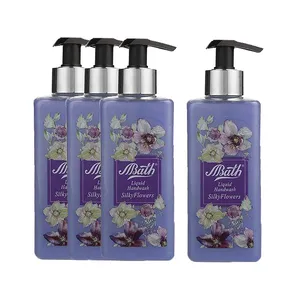 مایع دستشویی بس2 مدل Silky Flowers حجم 500 میلی لیتر بسته 4 عددی