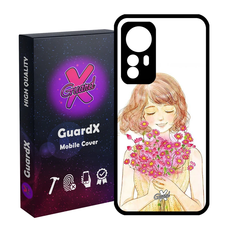 کاور گارد ایکس طرح دختر مدل Glass10239 مناسب برای گوشی موبایل شیائومی Redmi Note 12S