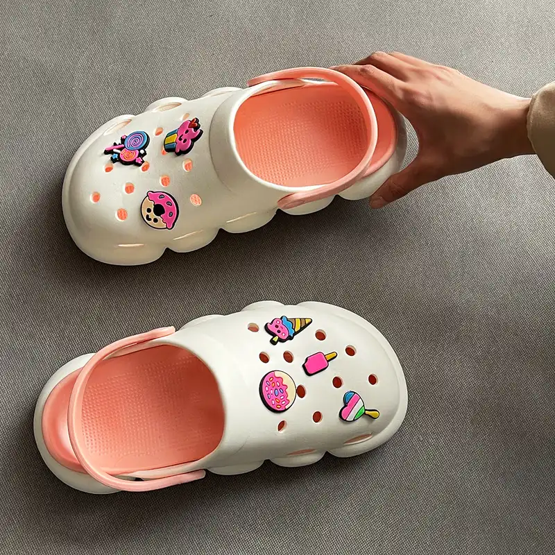 دمپایی زنانه مدل کراکس طرح دونات کد 83-PE