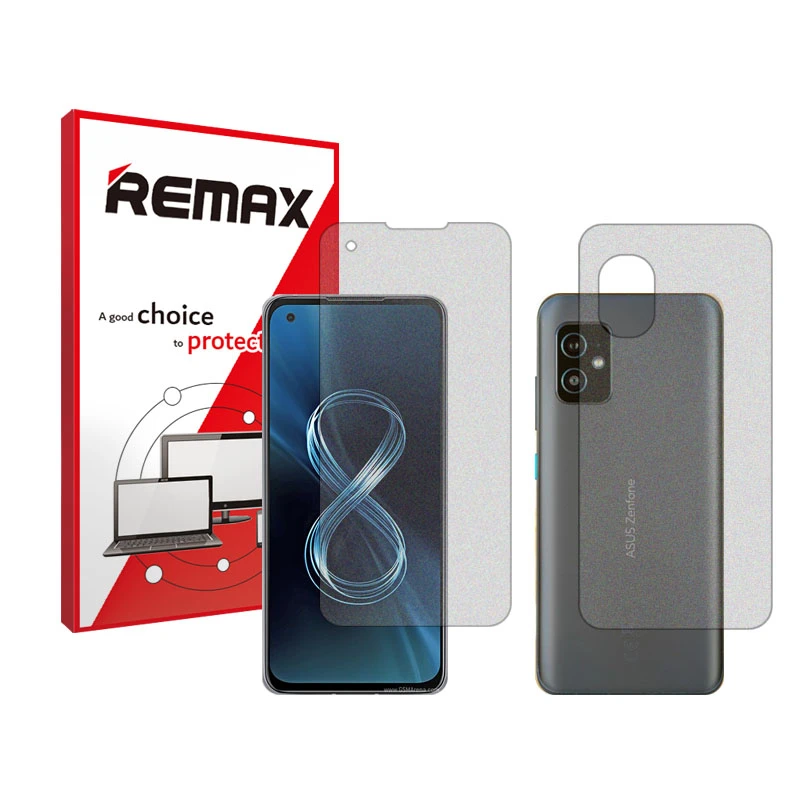 محافظ صفحه نمایش مات ریمکس مدل Resistant مناسب برای گوشی موبایل ایسوس Zenfone 8 به همراه محافظ پشت گوشی