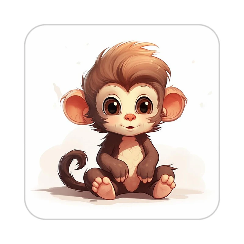 زیر لیوانی کاکتی طرح حیوانات کارتونی مدل mp28311