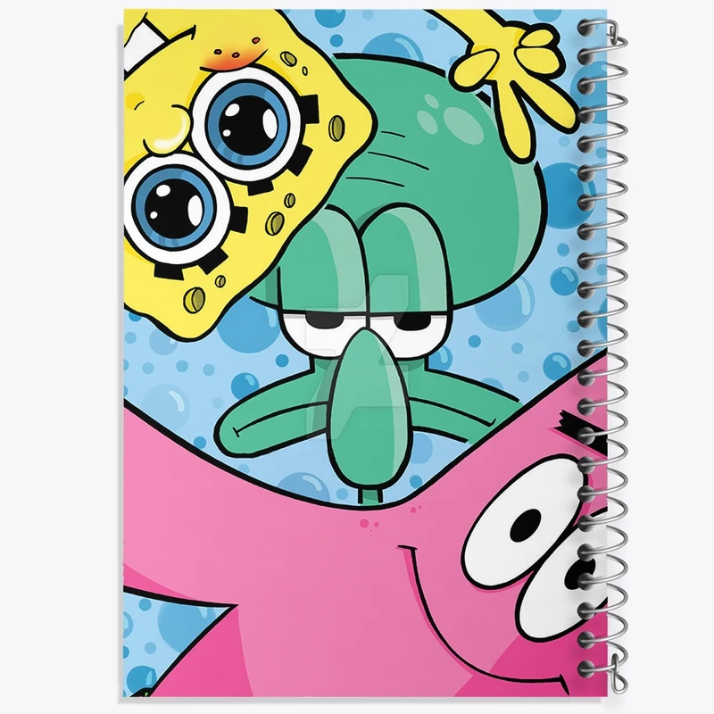 دفتر مشق 100 برگ خندالو طرح باب اسفنجی و پاتریک کد F1593