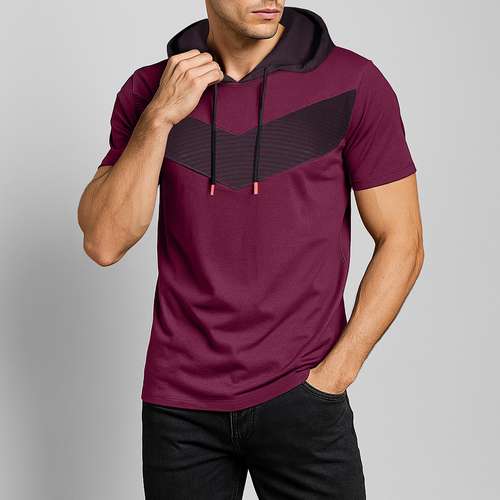 تیشرت کلاه دار مردانه بست بای کد 512-84