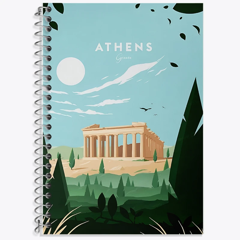 دفتر نت موسیقی 50 برگ خندالو طرح آتن (Athens) کد F6333