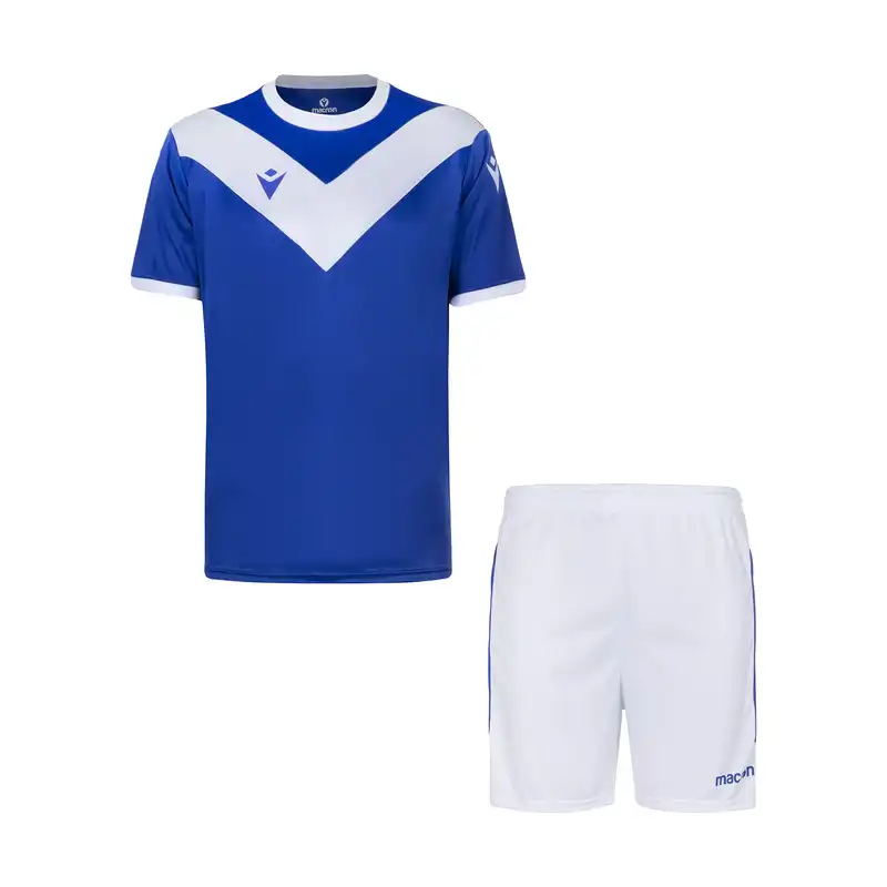 ست پیراهن و شورت ورزشی مردانه مکرون مدل پالرمو رنگ آبی