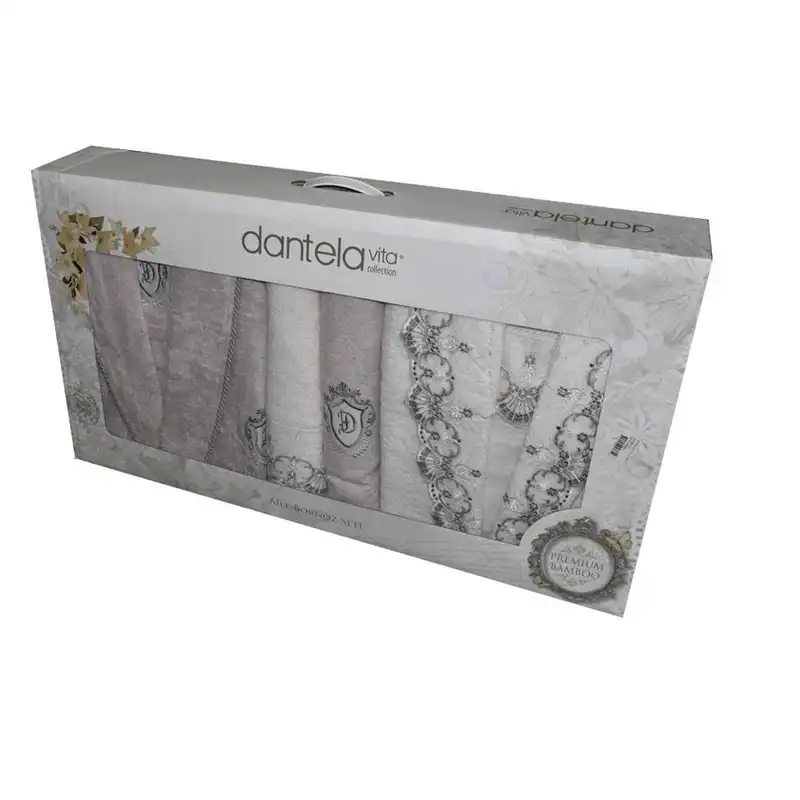 سرویس حوله پالتویی 8 تکه دانتلا ویتا مدل LILUM