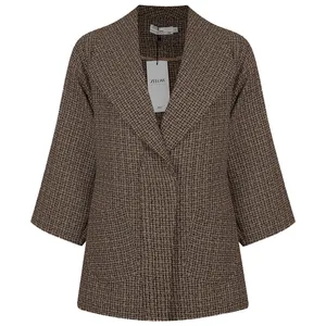 پالتو زنانه مدل GBA401 رنگ قهوه ای