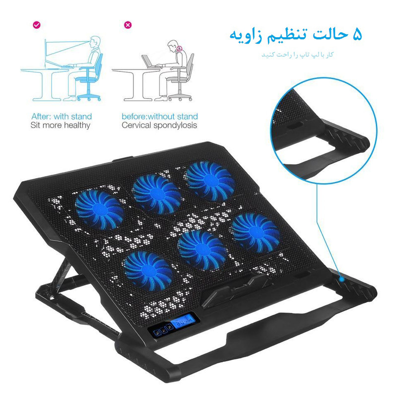 پایه خنک کننده لپ تاپ آیس کورل مدل K6