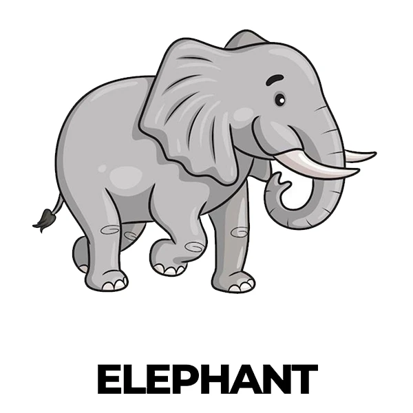 استیکر پارچه و لباس پاد آفرین طرح کارتونی فیل کد 3062