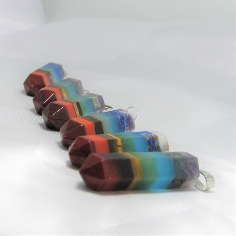 آویز گردنبند مدل منشور هفت چاکرا