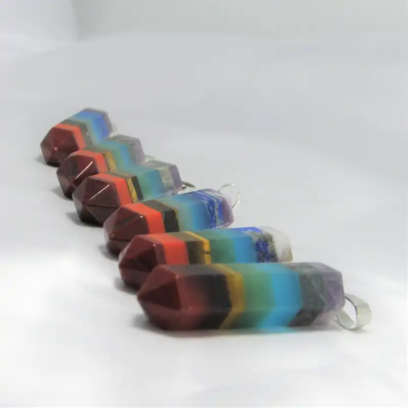 آویز گردنبند مدل منشور هفت چاکرا