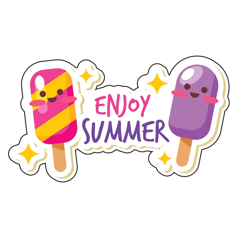 برچسب لپ تاپ پویا مارکت طرح لذت تابستان کد 1326