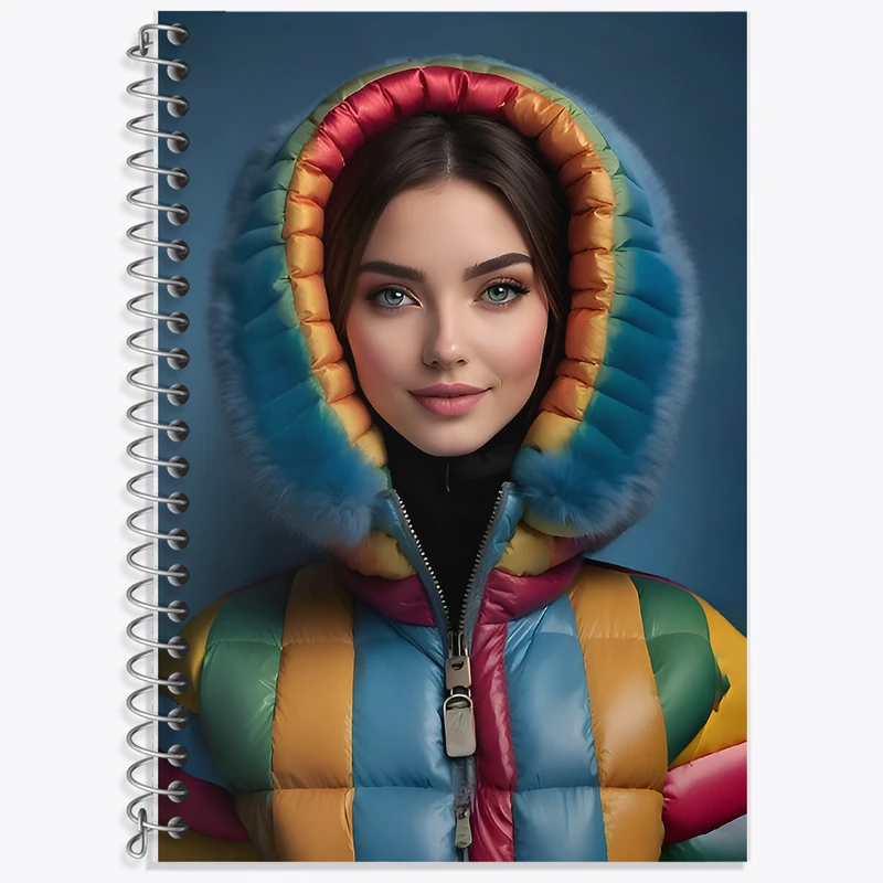 دفتر زبان 50 برگ خندالو مدل سه خط طرح دخترانه کد F7039