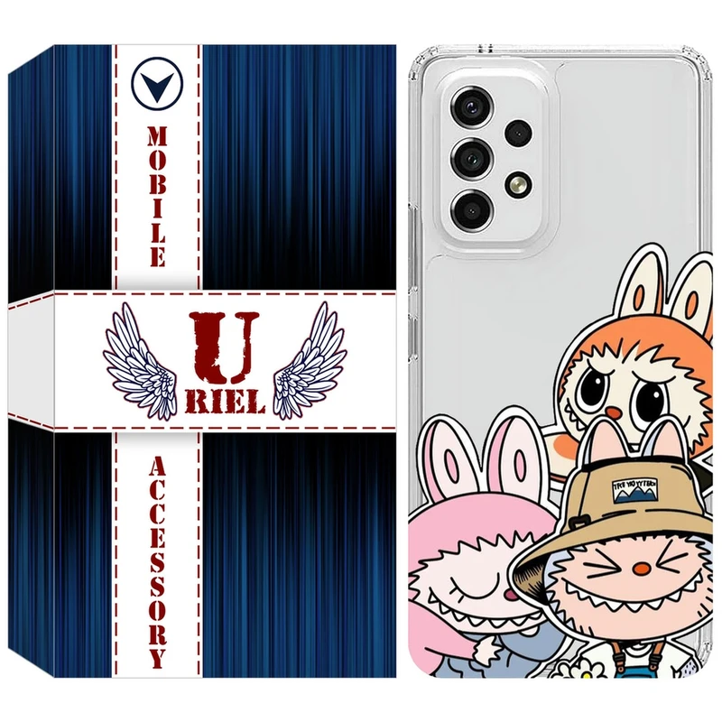 کاور یوریل مدل Clear کد 145 طرح لبوبو Labubu مناسب برای گوشی موبایل سامسونگ Galaxy A52 / A52s