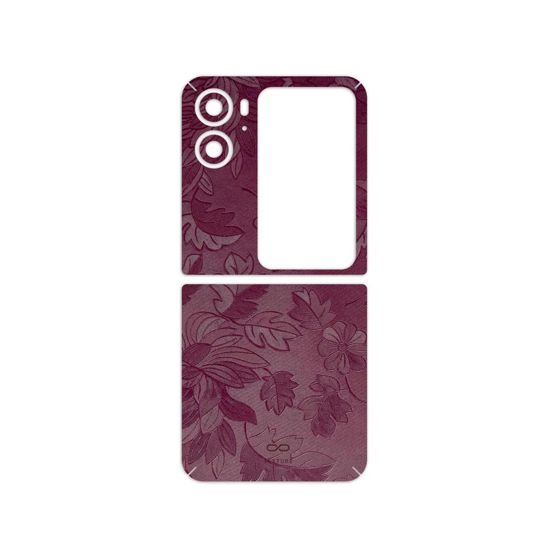 برچسب پوششی ماهوت مدل Red-Wildflower مناسب برای گوشی موبایل اپو Find N2 Flip